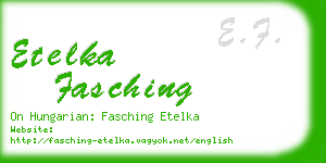 etelka fasching business card
